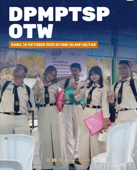 Perdana Digelar, Program "DPMPTSP OTW Sekolah" Sapa Ratusan Pelajar SMK se-Kota Blitar